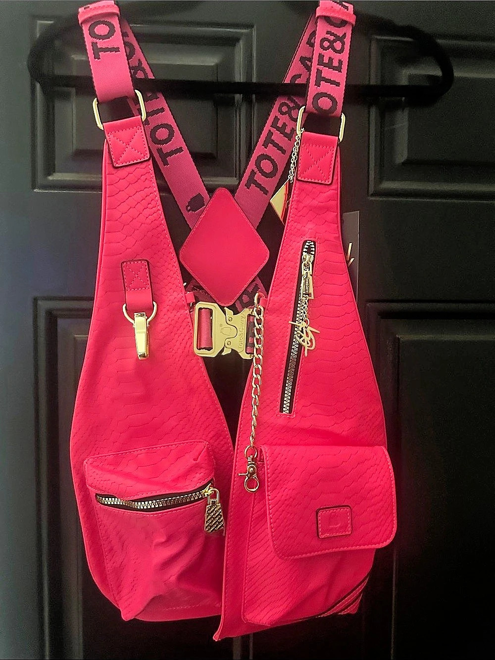 TOURRY Pink Convertible Backpack NWT